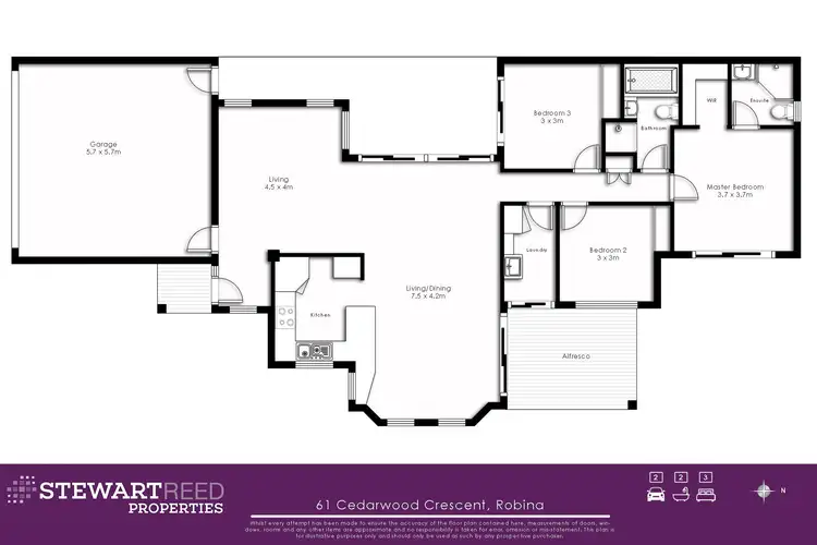 Floorplan of Homely house listing, 61 Cedarwood Crescent, Robina QLD 4226