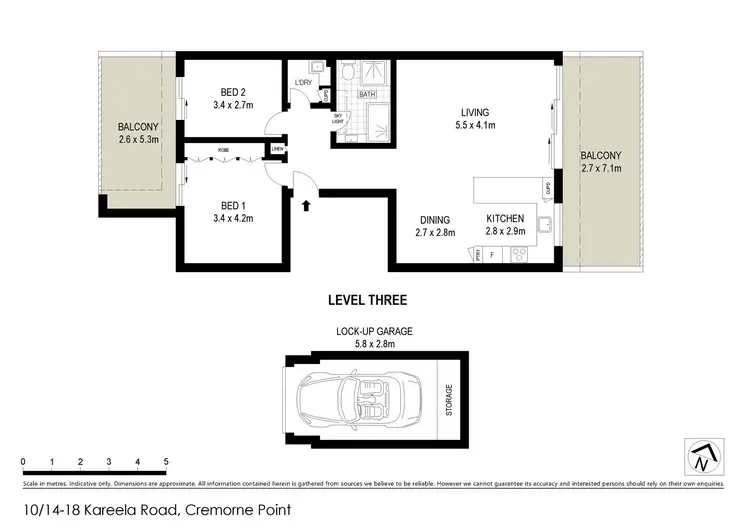 Floorplan of Homely apartment listing, 10/14-18 Kareela Road, Cremorne Point NSW 2090