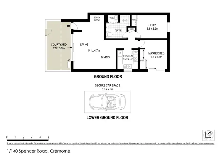 Floorplan of Homely apartment listing, 1/140-142 Spencer Road, Cremorne NSW 2090