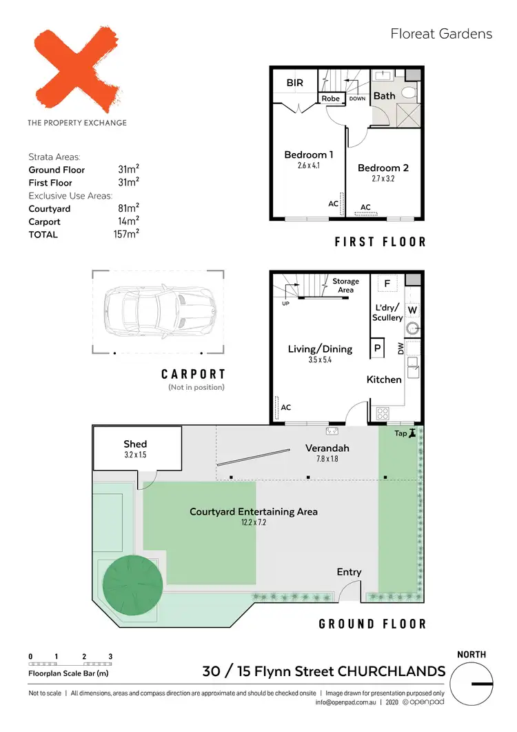 Floorplan of Homely townhouse listing, 30/15 Flynn Street, Churchlands WA 6018