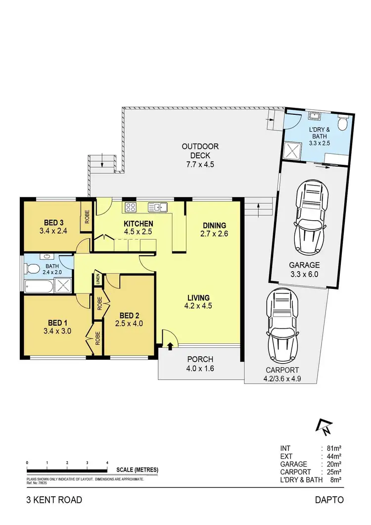 Floorplan of Homely house listing, 3 Kent Road, Dapto NSW 2530