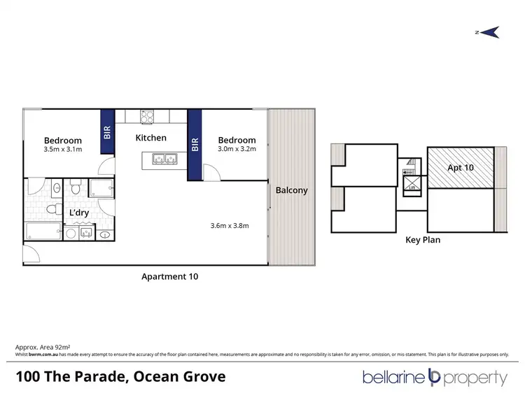 Floorplan of Homely apartment listing, 10/100 The Parade, Ocean Grove VIC 3226