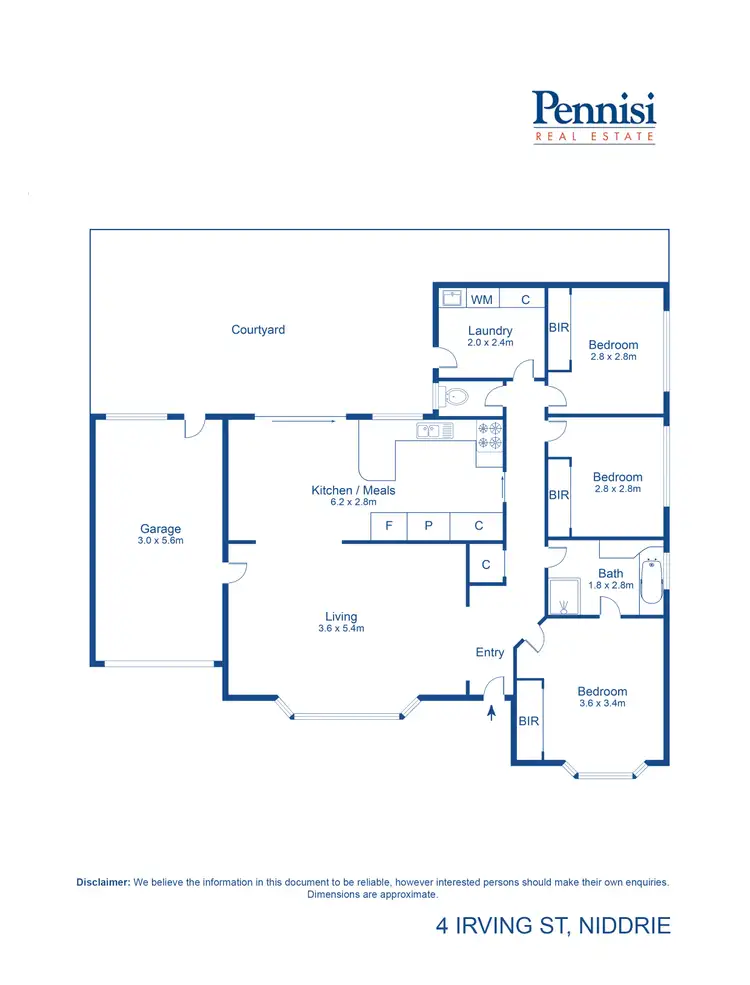 Floorplan of Homely unit listing, 4 Irving Street, Niddrie VIC 3042
