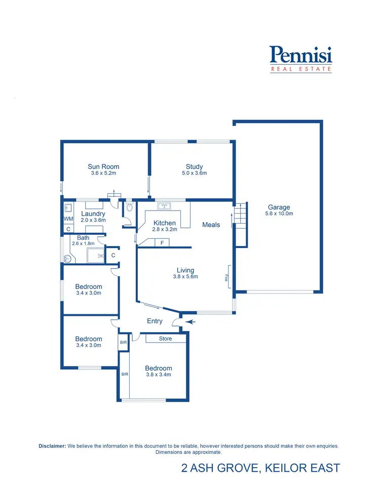 Floorplan of Homely house listing, 2 Ash Grove, Keilor East VIC 3033