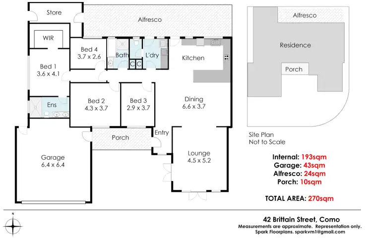 Floorplan of Homely house listing, 42 Brittain Street, Como WA 6152