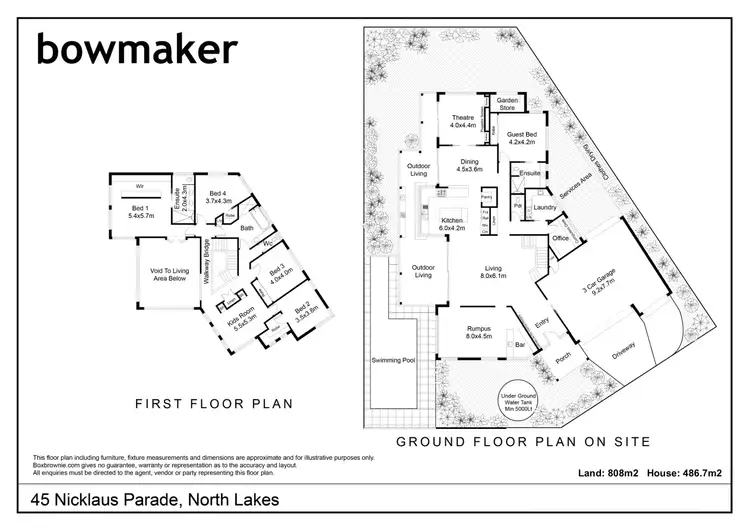 Floorplan of Homely house listing, 45 Nicklaus Parade, North Lakes QLD 4509