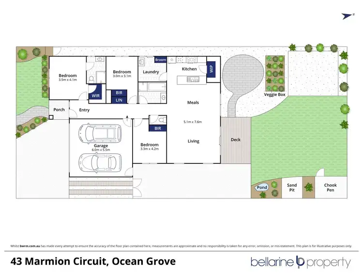 Floorplan of Homely house listing, 43 Marmion Circuit, Ocean Grove VIC 3226