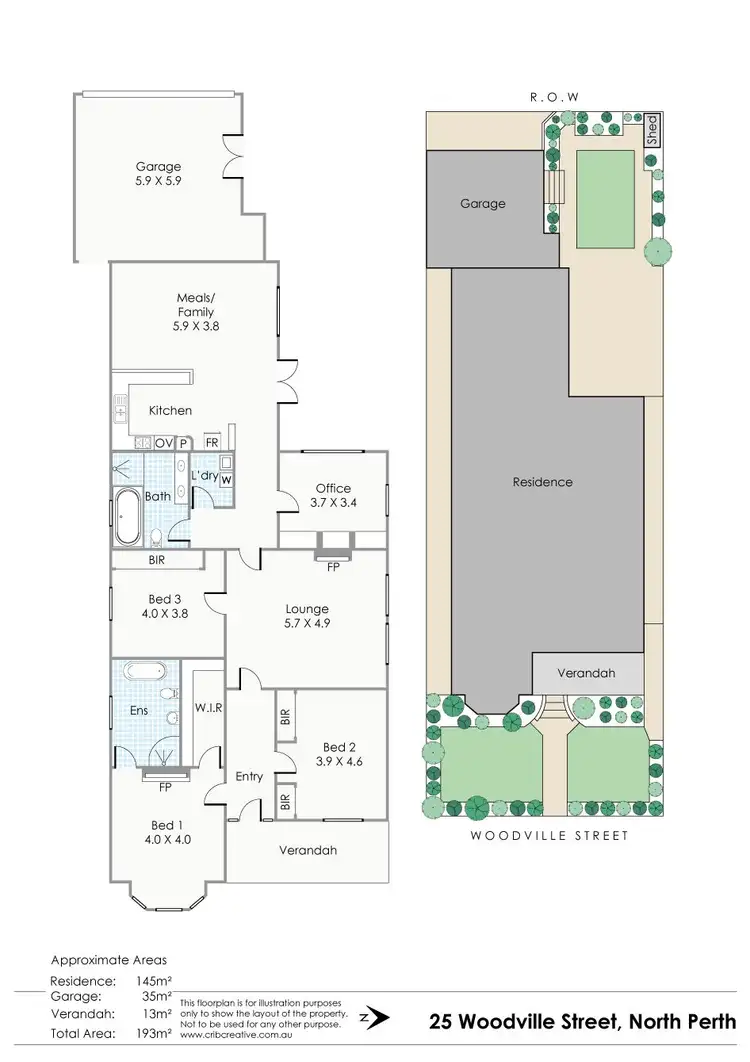 Floorplan of Homely house listing, 25 Woodville Street, North Perth WA 6006