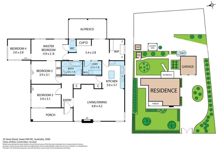 Floorplan of Homely house listing, 35 Yana Street, Swan Hill VIC 3585