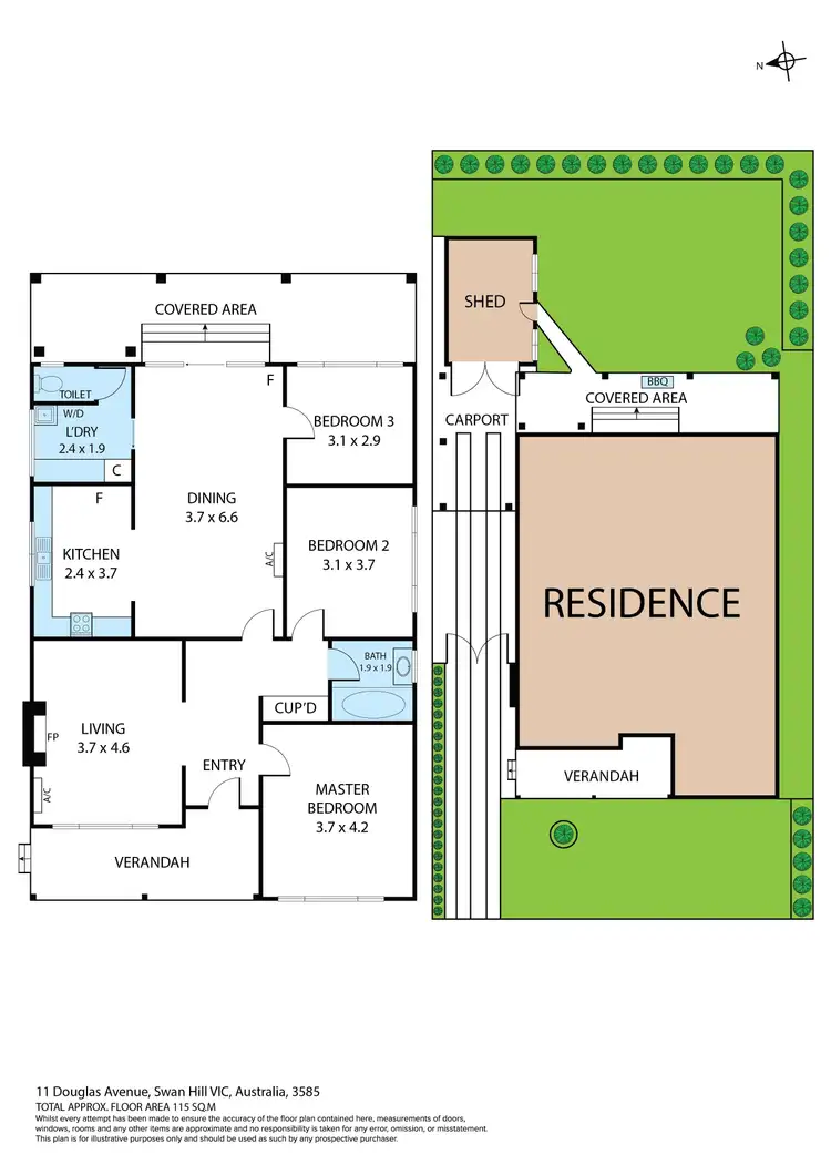Floorplan of Homely house listing, 11 Douglas Avenue, Swan Hill VIC 3585