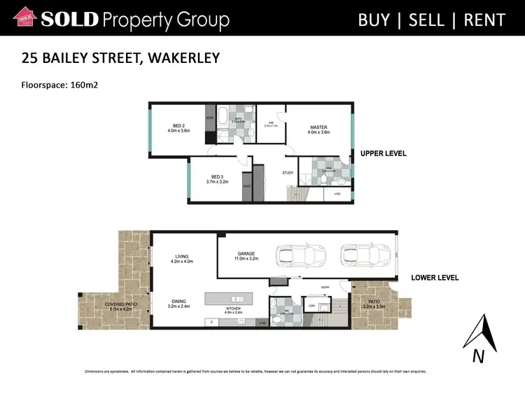 Floorplan of Homely townhouse listing, 25 Bailey Street, Wakerley QLD 4154