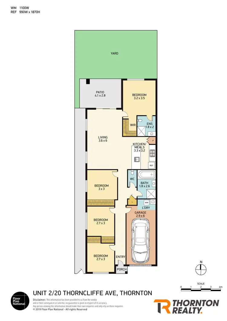 Floorplan of Homely semi-detached listing, 2/20 Thorncliffe Avenue, Thornton NSW 2322
