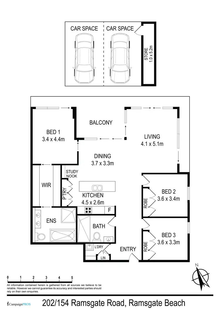 Floorplan of Homely apartment listing, 202/154-156 Ramsgate Road, Ramsgate Beach NSW 2217