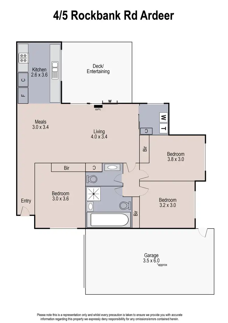 Floorplan of Homely unit listing, 4/5 Rockbank Road, Ardeer VIC 3022