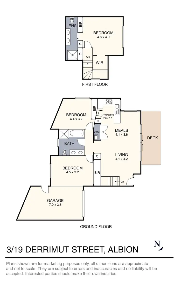 Floorplan of Homely townhouse listing, 3/19 Derrimut Street, Albion VIC 3020