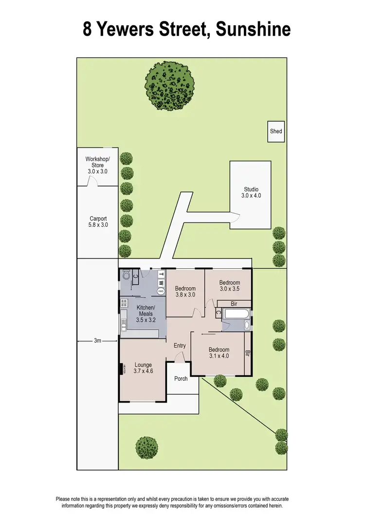 Floorplan of Homely house listing, 8 Yewers Street, Sunshine VIC 3020