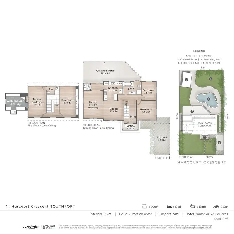 Floorplan of Homely house listing, 14 Harcourt Crescent, Southport QLD 4215