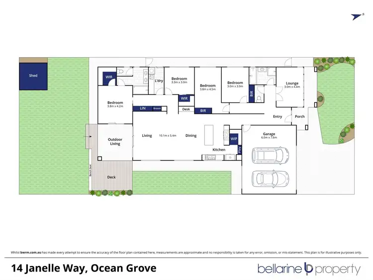 Floorplan of Homely house listing, 14 Janelle Way, Ocean Grove VIC 3226