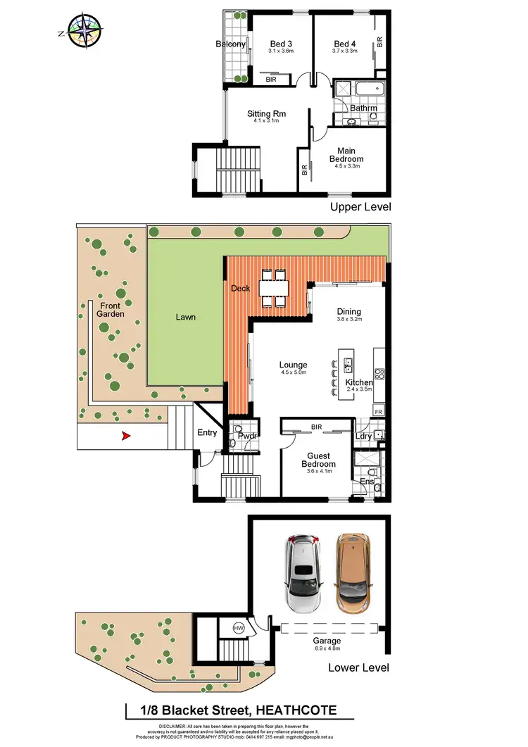 Floorplan of Homely townhouse listing, 1/8 Blacket Street, Heathcote NSW 2233
