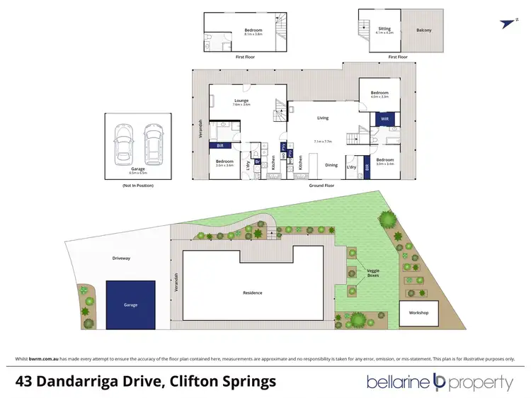Floorplan of Homely house listing, 43 Dandarriga Drive, Clifton Springs VIC 3222