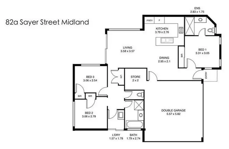 Floorplan of Homely house listing, 82A Sayer Street, Midland WA 6056