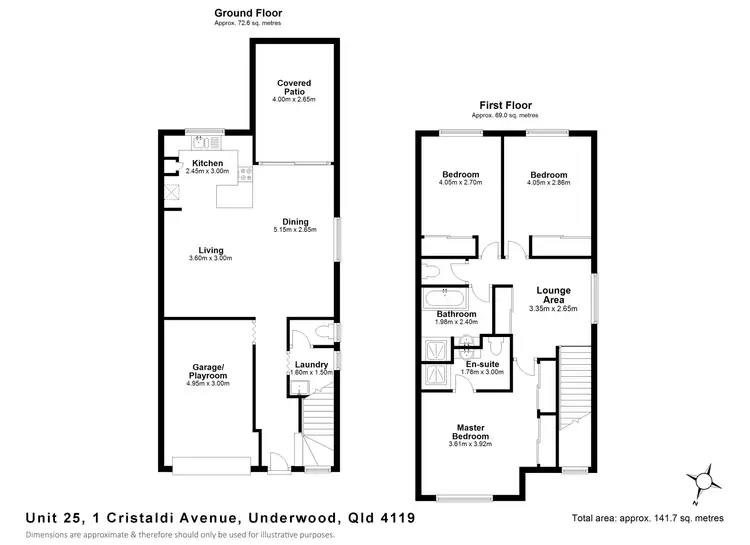 Floorplan of Homely townhouse listing, 25/1 Cristaldi Avenue, Underwood QLD 4119