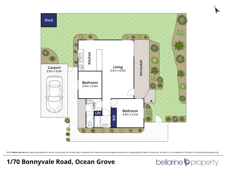 Floorplan of Homely unit listing, 1/70 Bonnyvale Road, Ocean Grove VIC 3226