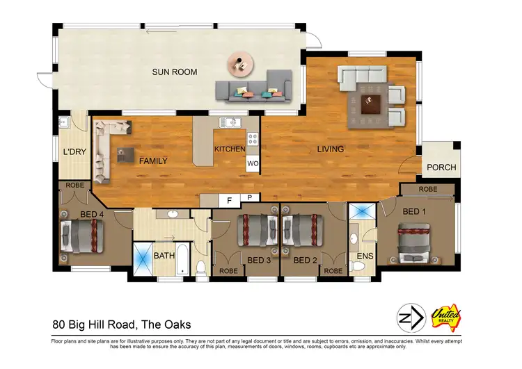 Floorplan of Homely rural property listing, 80 Big Hill Road, The Oaks NSW 2570