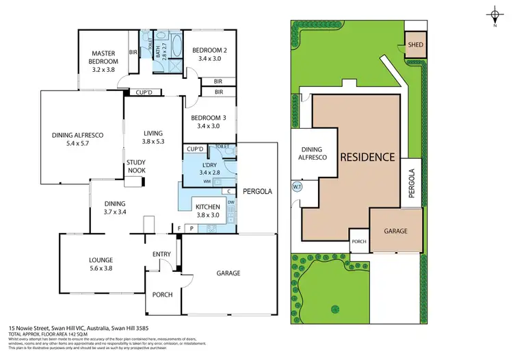 Floorplan of Homely house listing, 15 Nowie Street, Swan Hill VIC 3585