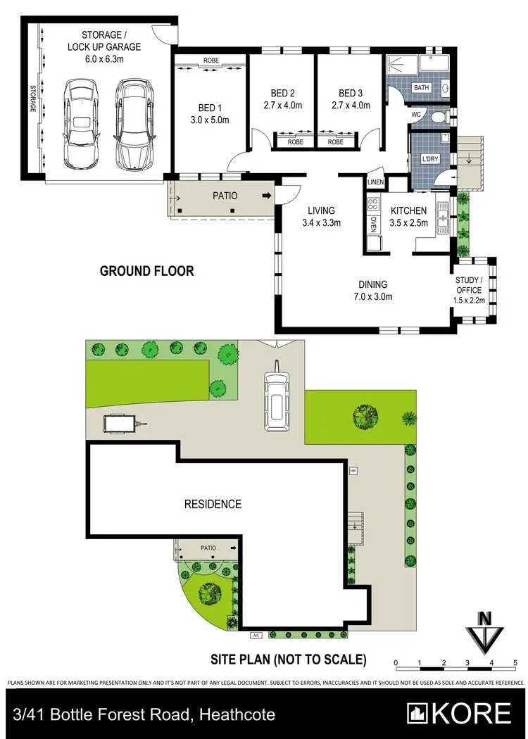 Floorplan of Homely villa listing, 3/41 Bottle Forest Road, Heathcote NSW 2233