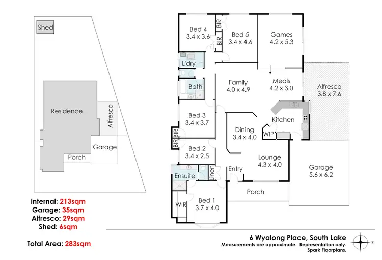 Floorplan of Homely house listing, 6 Wyalong Place, South Lake WA 6164