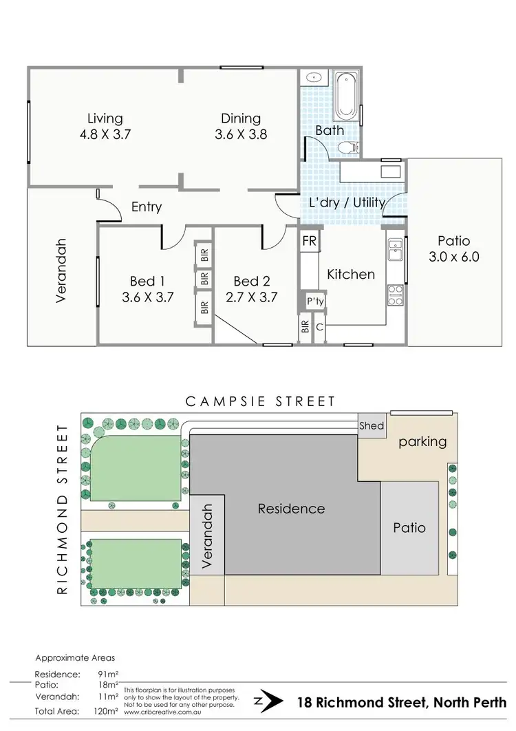Floorplan of Homely house listing, 18 Richmond Street, North Perth WA 6006
