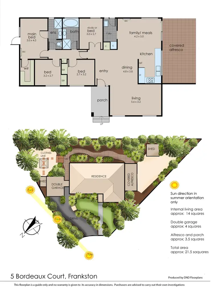 Floorplan of Homely house listing, 5 Bordeaux Court, Frankston VIC 3199
