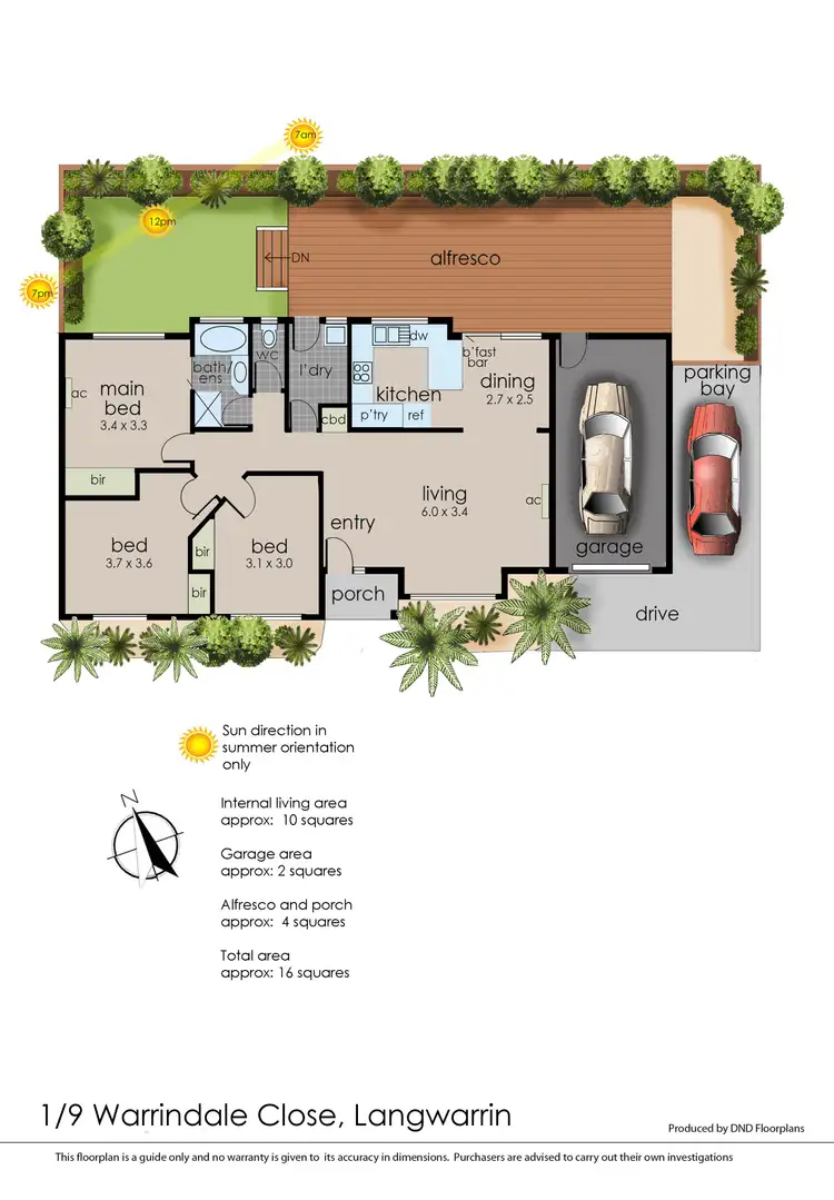 Floorplan of Homely unit listing, 1/9 Warrindale Close, Langwarrin VIC 3910