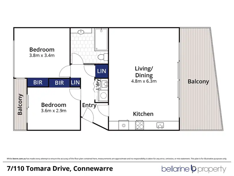 Floorplan of Homely apartment listing, 7/110 Tomara Drive, Connewarre VIC 3227