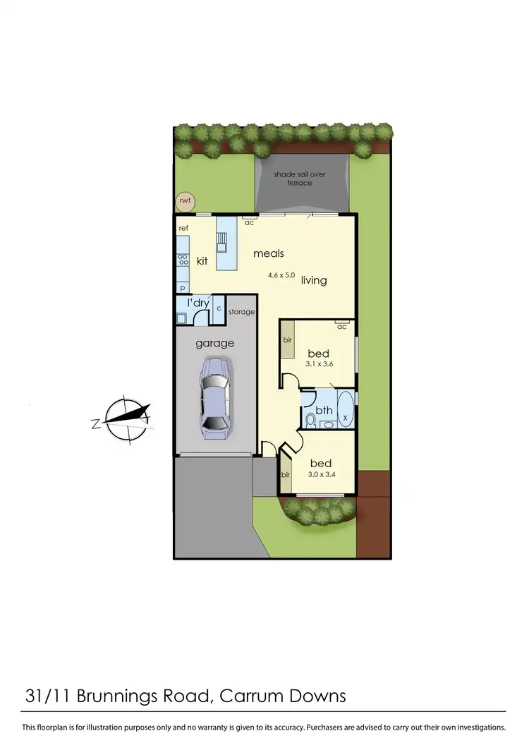 Floorplan of Homely townhouse listing, 31/11 Brunnings Road, Carrum Downs VIC 3201