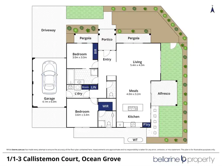Floorplan of Homely unit listing, 1/1-3 Callistemon Court, Ocean Grove VIC 3226