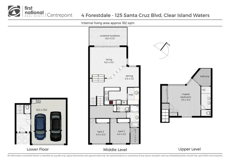 Floorplan of Homely villa listing, 4 Forestdale/125 Santa Cruz Boulevard, Clear Island Waters QLD 4226