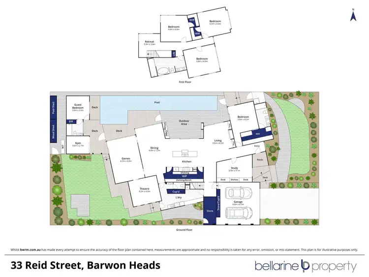 Floorplan of Homely house listing, 33 Reid Street, Barwon Heads VIC 3227