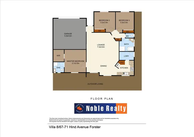 Floorplan of Homely villa listing, 8/67-71 Hind Avenue, Forster NSW 2428