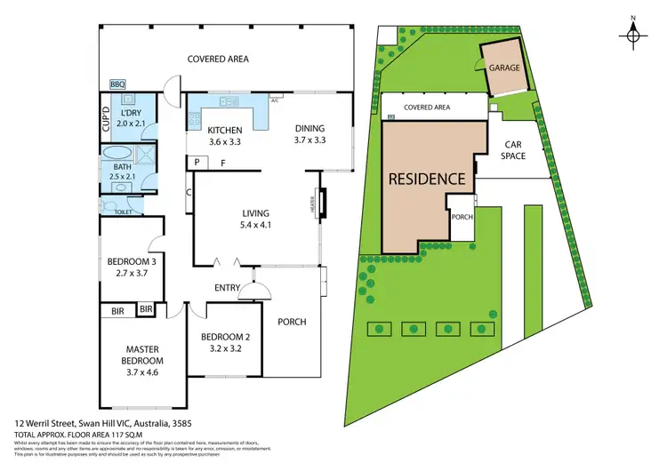 Floorplan of Homely house listing, 12 Werril Street, Swan Hill VIC 3585