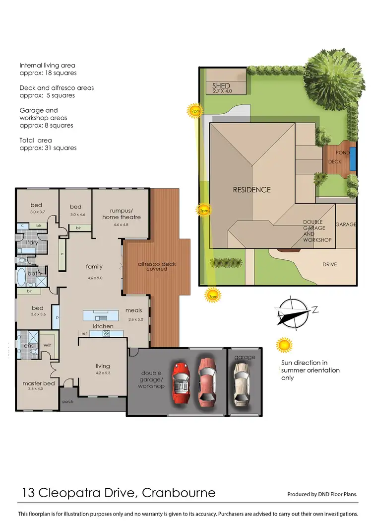 Floorplan of Homely house listing, 13 Cleopatra Drive, Cranbourne VIC 3977