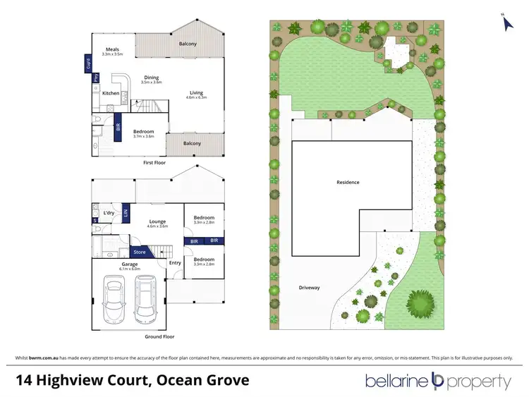 Floorplan of Homely house listing, 14 Highview Court, Ocean Grove VIC 3226