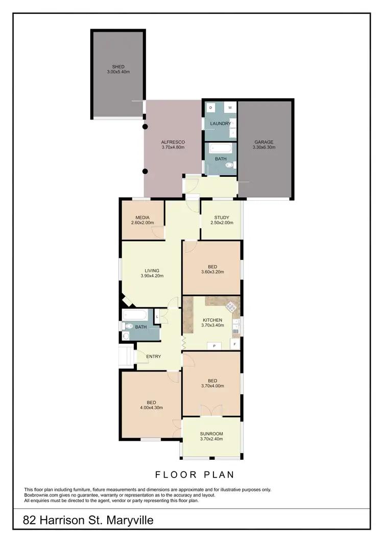 Floorplan of Homely house listing, 82 Harrison Street, Maryville NSW 2293