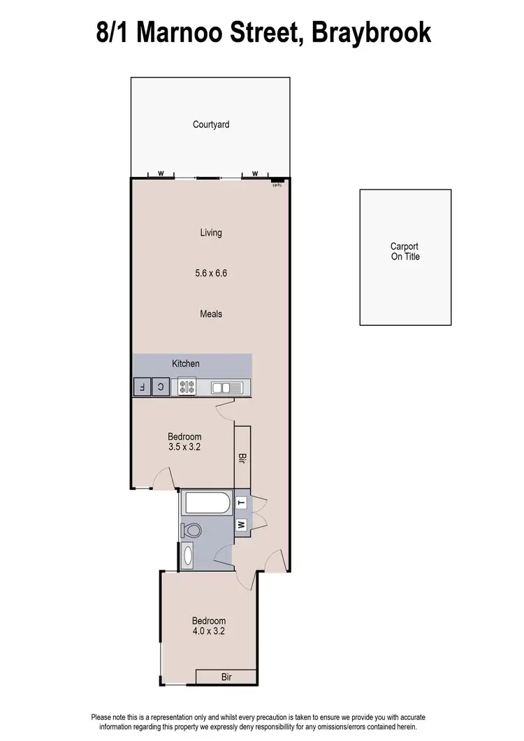 Floorplan of Homely apartment listing, 8/1 Marnoo Street, Braybrook VIC 3019