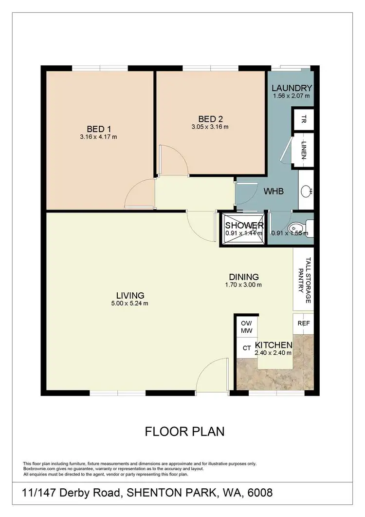 Floorplan of Homely apartment listing, 11/147 Derby Road, Shenton Park WA 6008