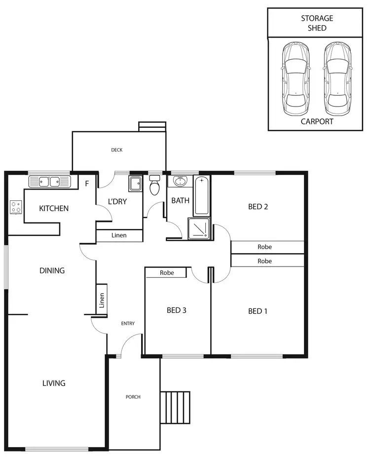 Floorplan of Homely house listing, 1 Rutledge Place, Wanniassa ACT 2903