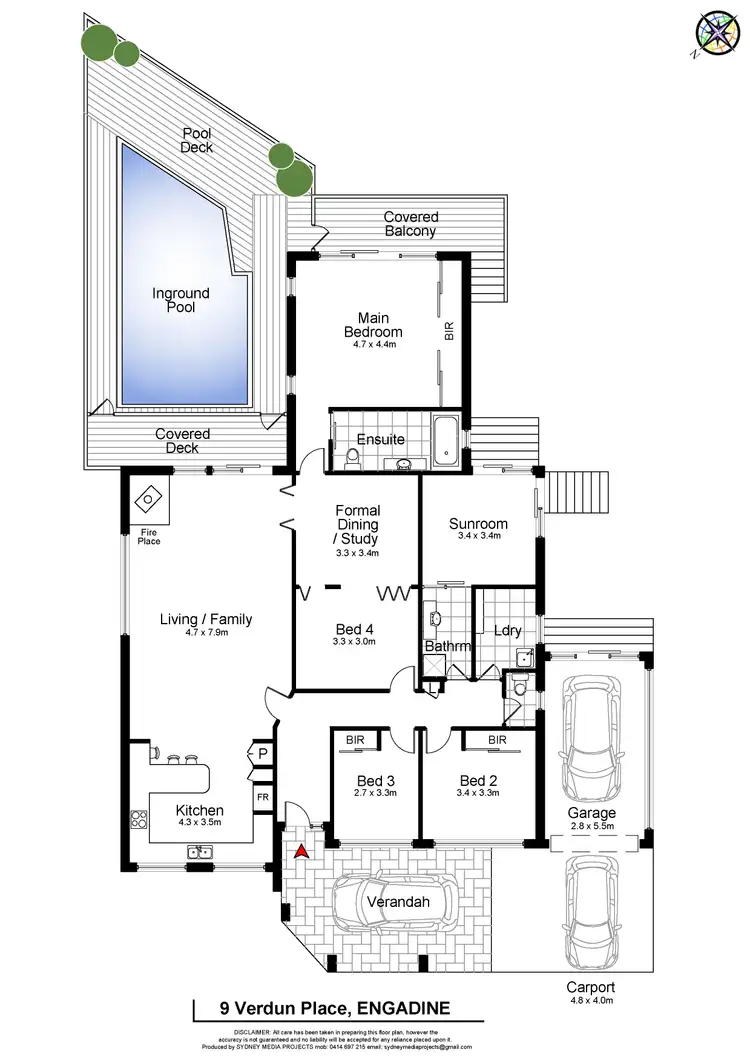 Floorplan of Homely house listing, 9 Verdun Place, Engadine NSW 2233