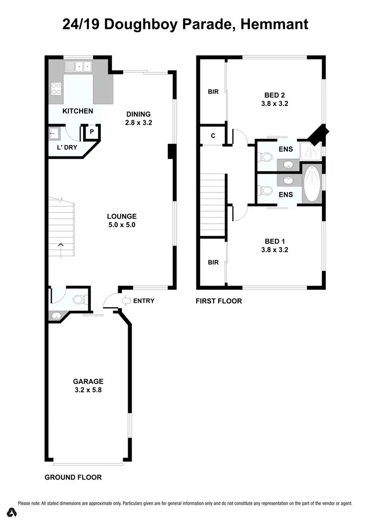 Floorplan of Homely townhouse listing, 24/19 Doughboy Parade, Hemmant QLD 4174