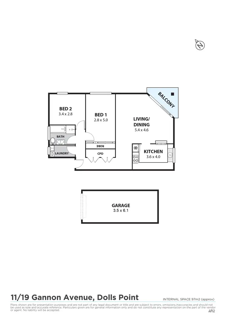 Floorplan of Homely apartment listing, 11/19 Gannon Avenue, Dolls Point NSW 2219